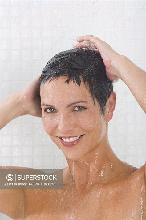 nude woman shower